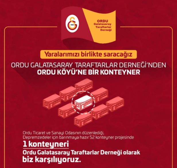  Ordu Galatasaray Taraftar Derneği, 113.250 TL Topladı !