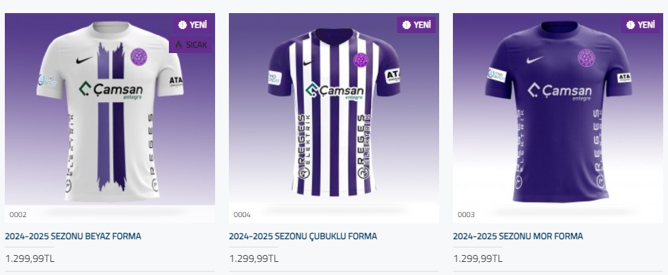  52 Orduspor Futbol Kulübü’nün Yeni Sezon Formaları 1.299.99 TL